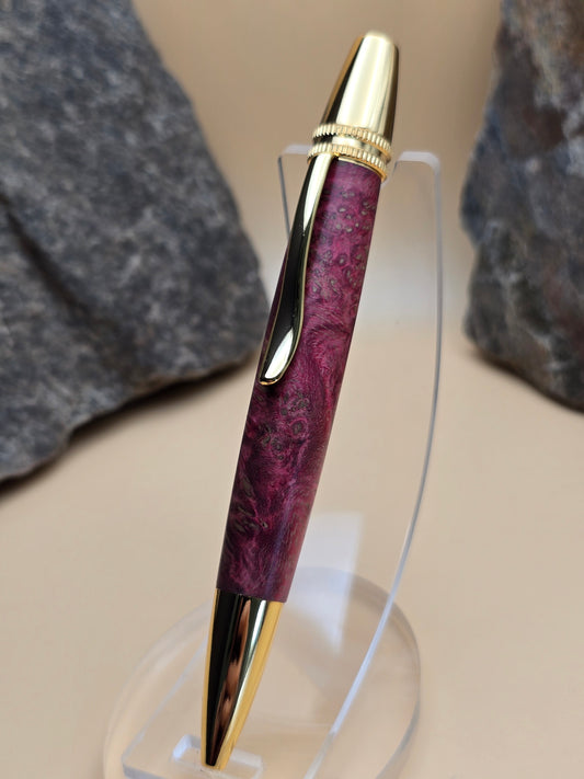 Pink Dyed Amboyna Burl