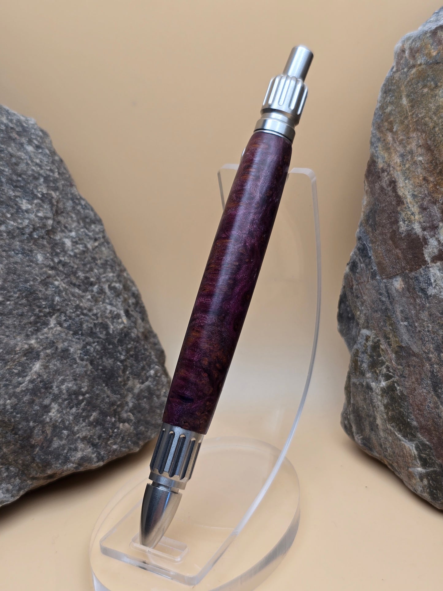 Purple Dyed Box Elder Burl