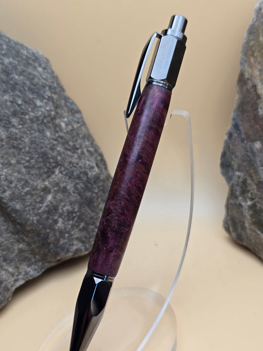Purple Dyed Box Elder Burl