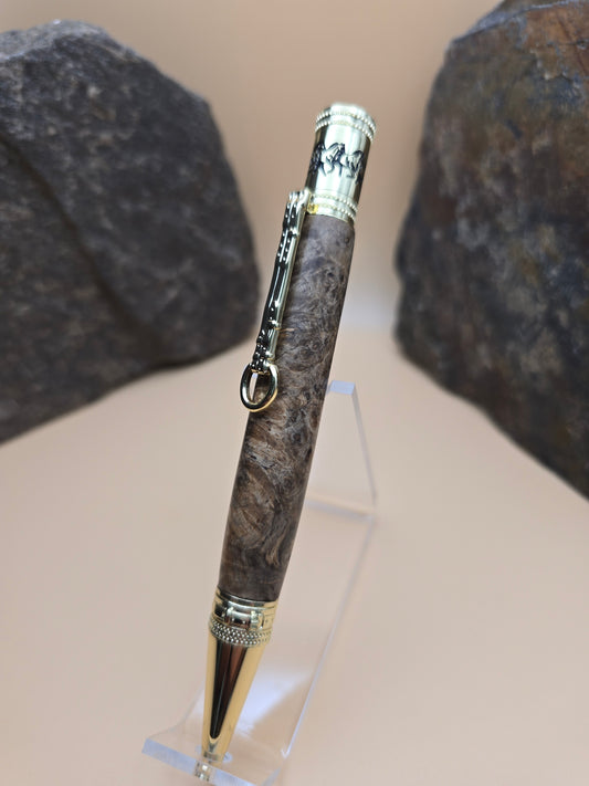 Amboyna Burl Horse Whisperer Ballpoint Pen