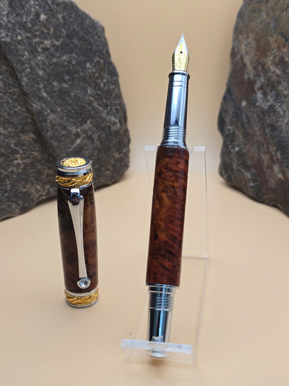 Premium Amboyna Burl Fountain Pen