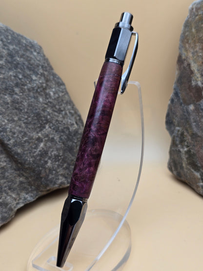 Purple Dyed Box Elder Burl