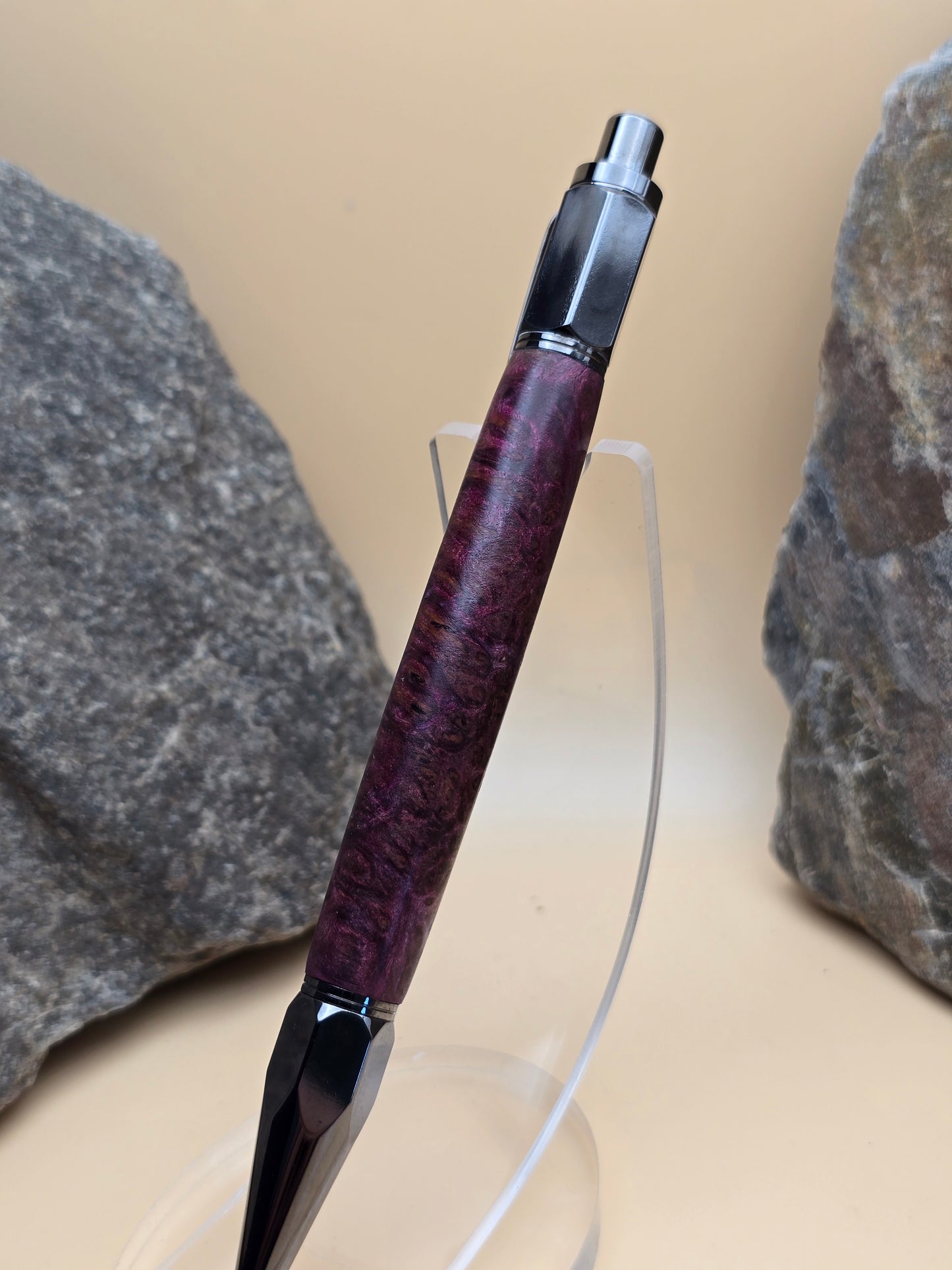 Purple Dyed Box Elder Burl
