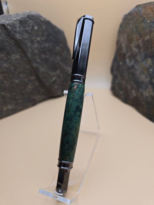 Green Dyed Box Elder Burl
