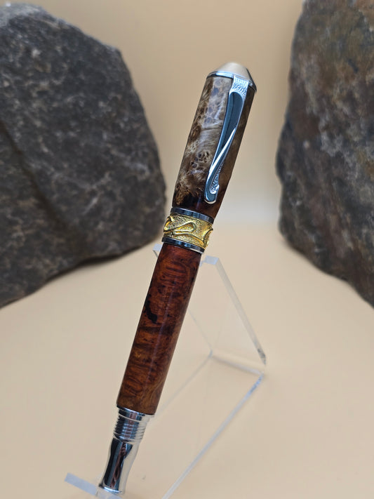 Premium Amboyna Burl Fountain Pen