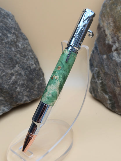 Green Dyed Box Elder Burl