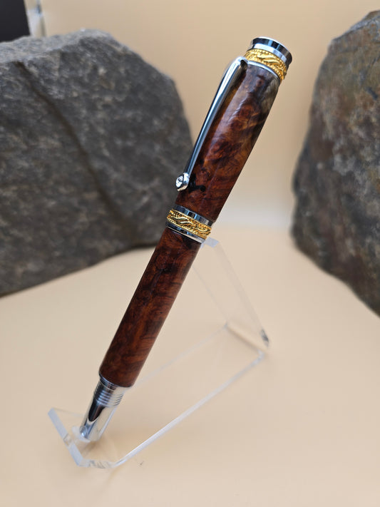 Premium Amboyna Burl Fountain Pen