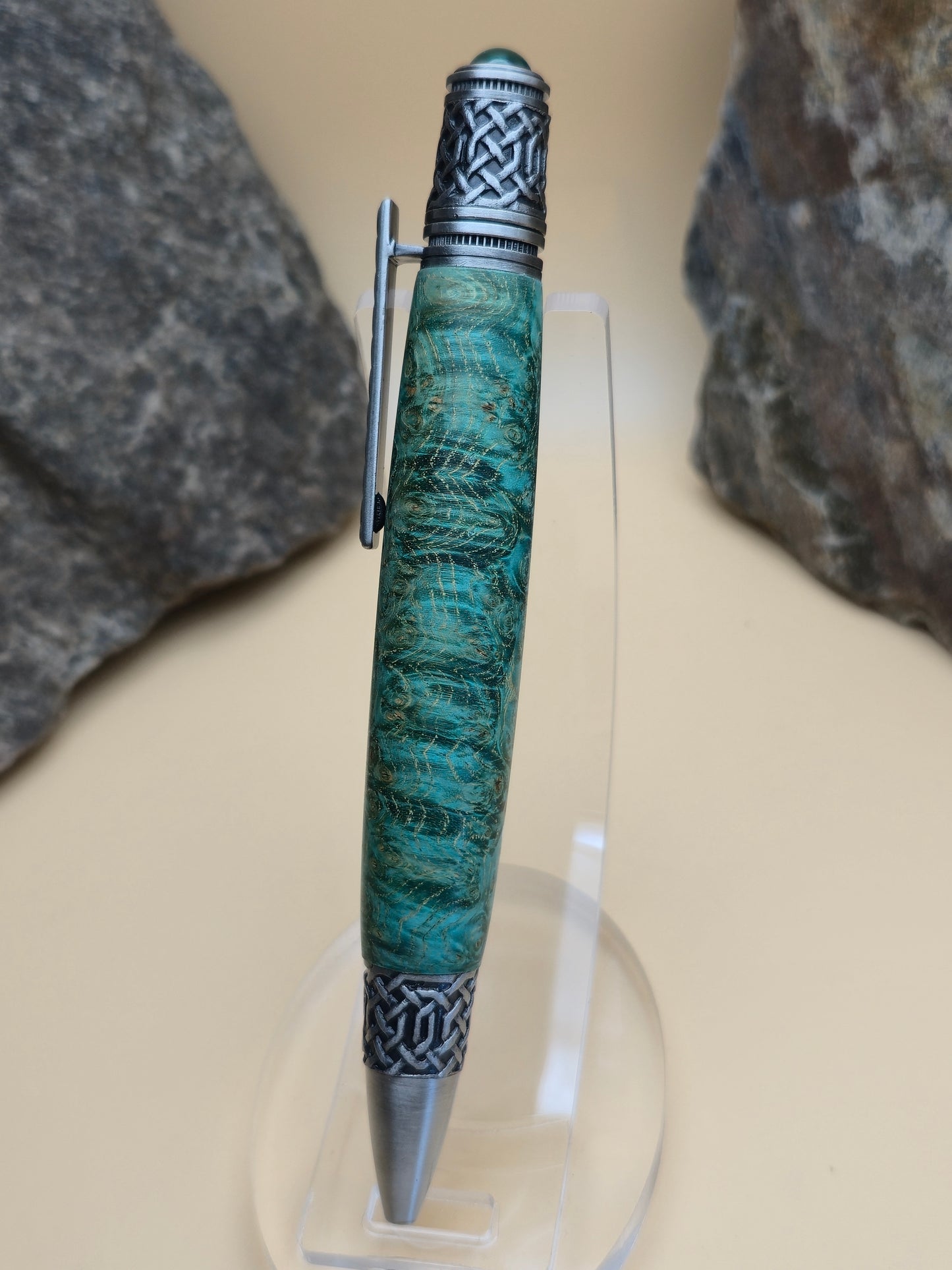 Dyed amboyna burl celtic style