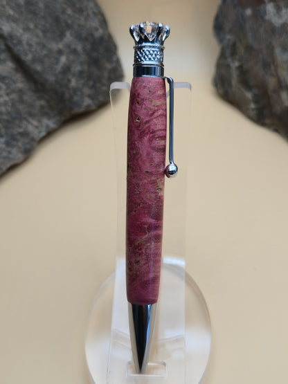 Pink dyed Maple burl