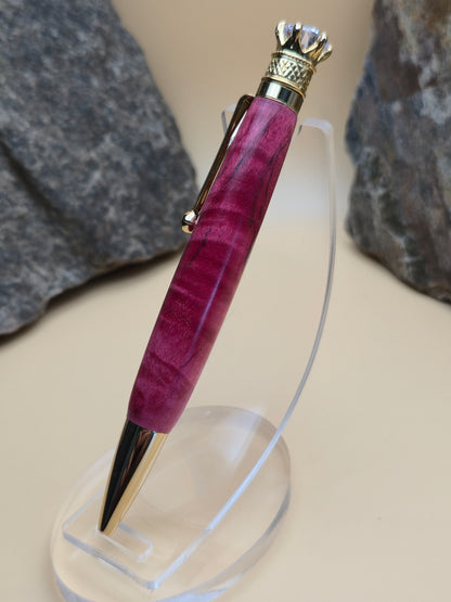 Pink dyed spalted maple