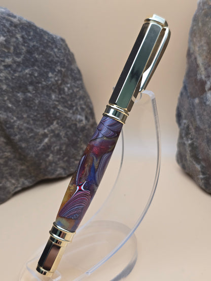 Corvette Fordite Magnetic Cap Rollerball