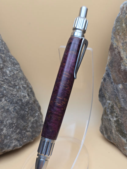 Purple Dyed Box Elder Burl