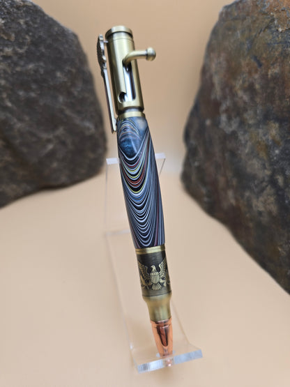 Patriotic Jeep fordite Bolt action Ballpoint Pen