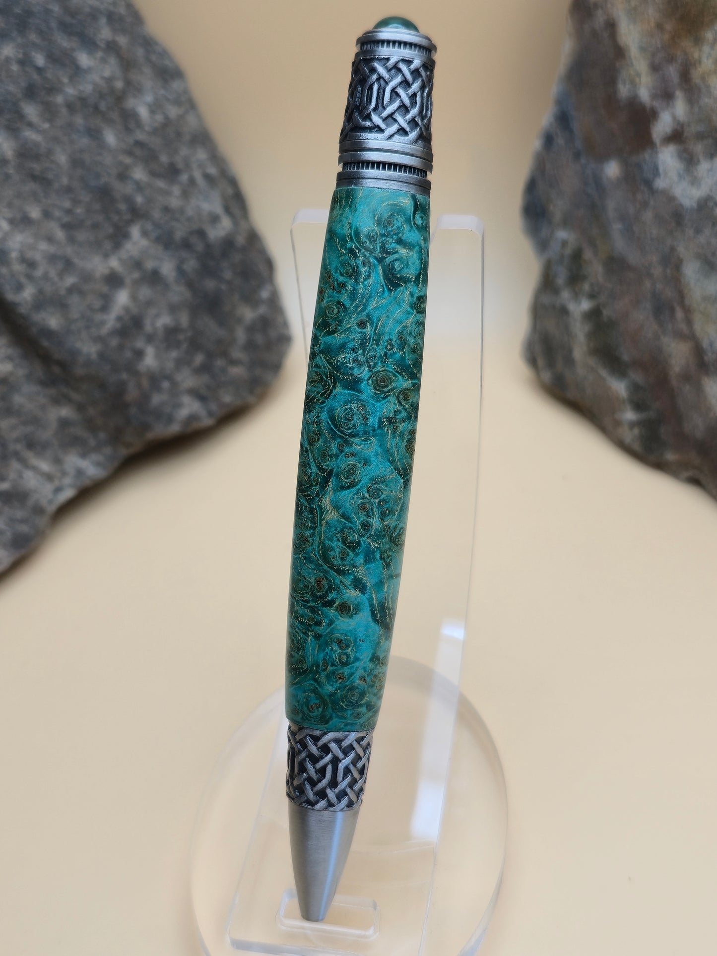 Dyed amboyna burl celtic style