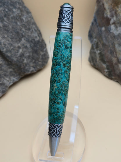 Dyed amboyna burl celtic style