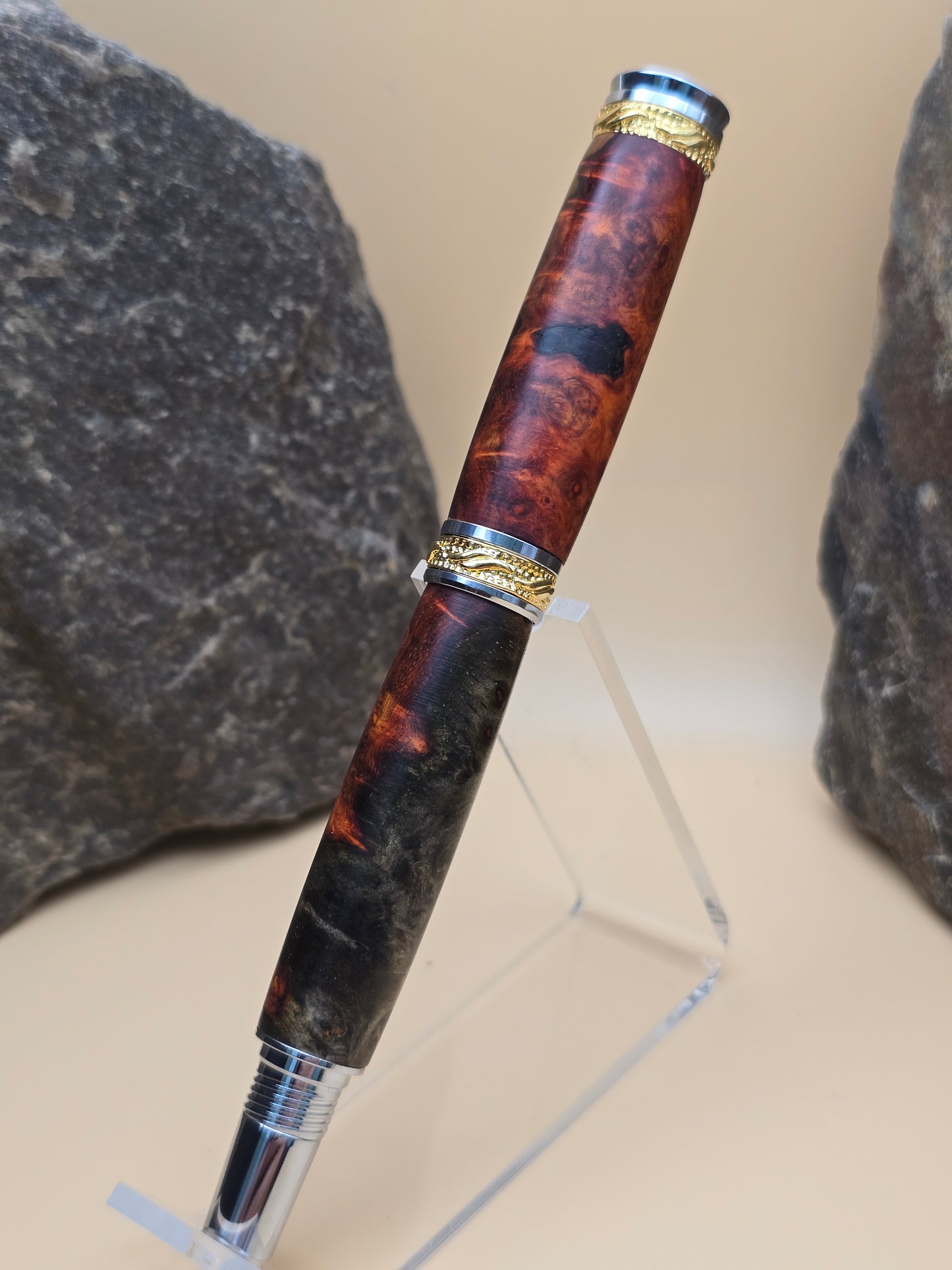 Rare Amboyna Burl Majestic Fountain Pen