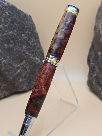 Rare Amboyna Burl Majestic Fountain Pen
