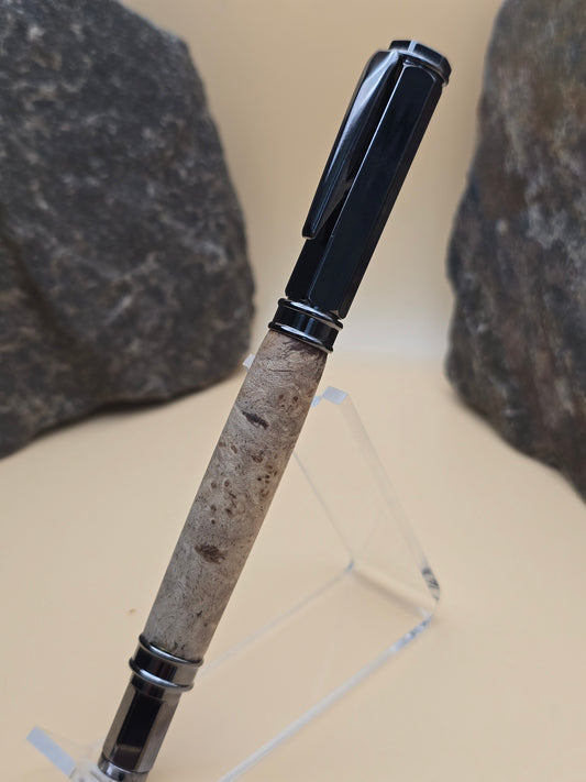 Amboyna Burl Magnetic Cap Rollerball Pen